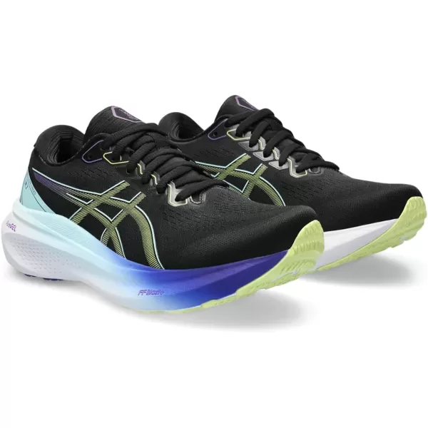 imageASICS Womens GelKayano 30 Running ShoesBlackGlow Yellow