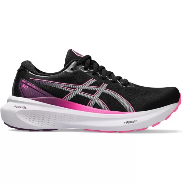 imageASICS Womens GelKayano 30 Running ShoesBlackLilac Hint