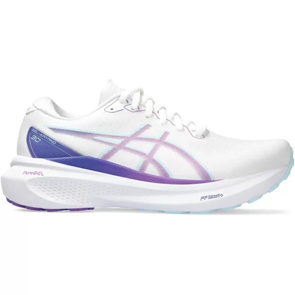 imageASICS Womens GelKayano 30 Running ShoesWhiteCyber Grape