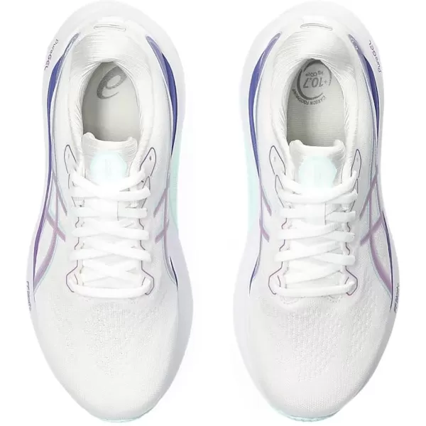 imageASICS Womens GelKayano 30 Running ShoesWhiteCyber Grape