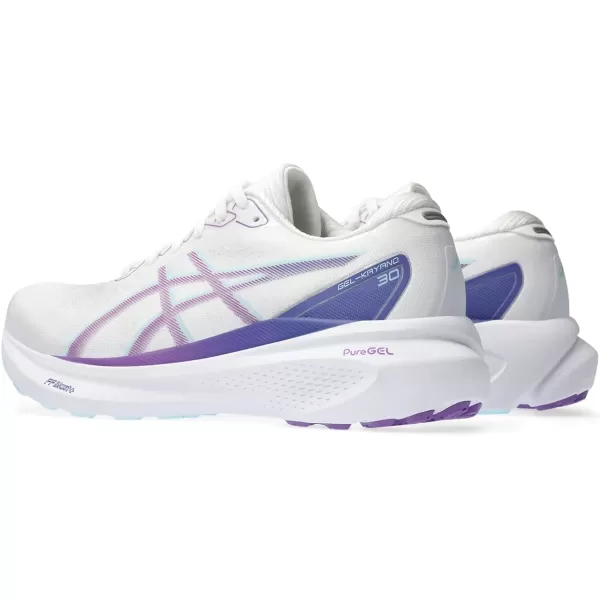 imageASICS Womens GelKayano 30 Running ShoesWhiteCyber Grape