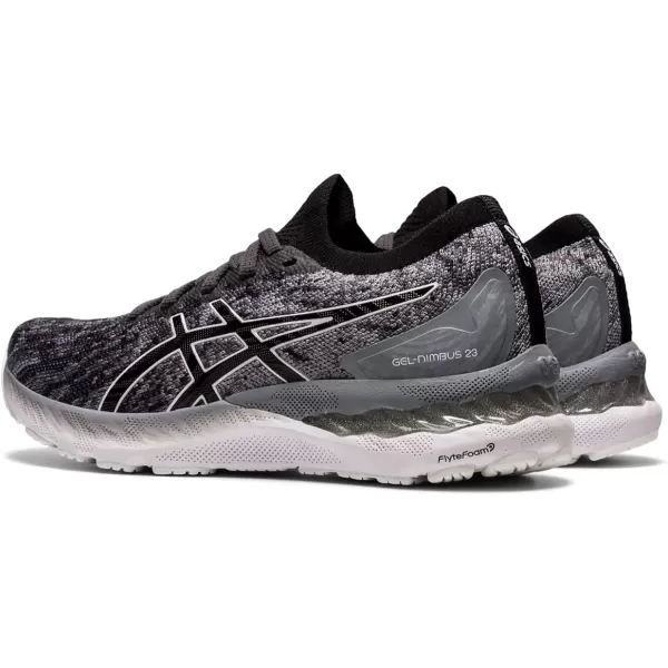 imageASICS Womens GelNimbus 23 Knit Running ShoesSheet RockBlack