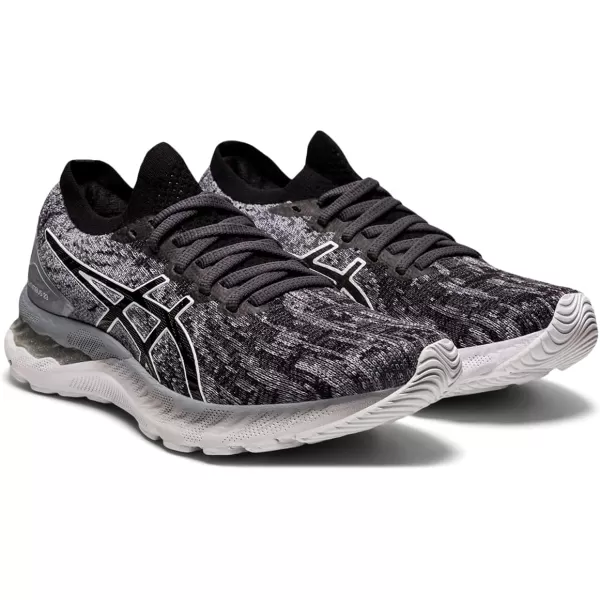 imageASICS Womens GelNimbus 23 Knit Running ShoesSheet RockBlack