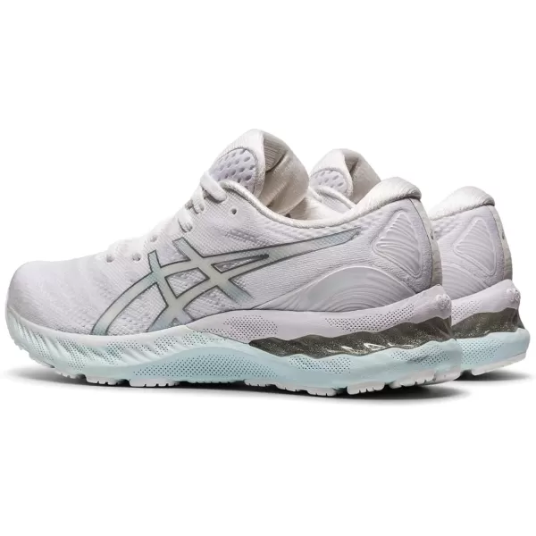 imageASICS Womens GelNimbus 23 Running ShoesWhitePure Silver
