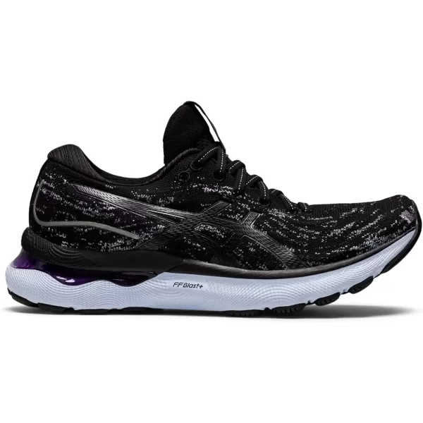 imageASICS Womens GelNimbus 24 Mesh Knit Running ShoesBlackBlack
