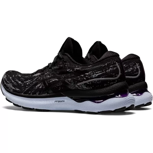 imageASICS Womens GelNimbus 24 Mesh Knit Running ShoesBlackBlack