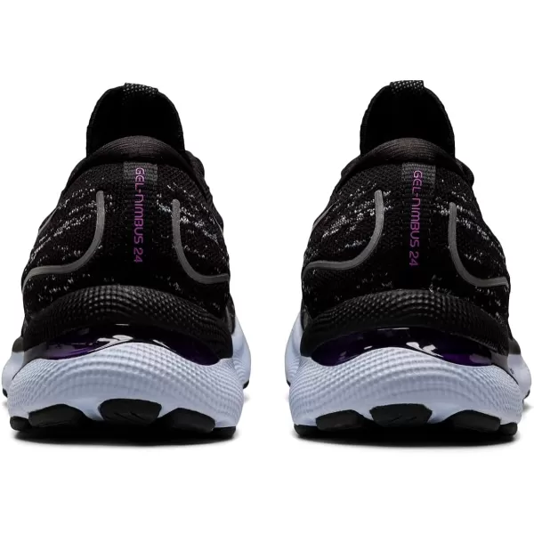 imageASICS Womens GelNimbus 24 Mesh Knit Running ShoesBlackBlack