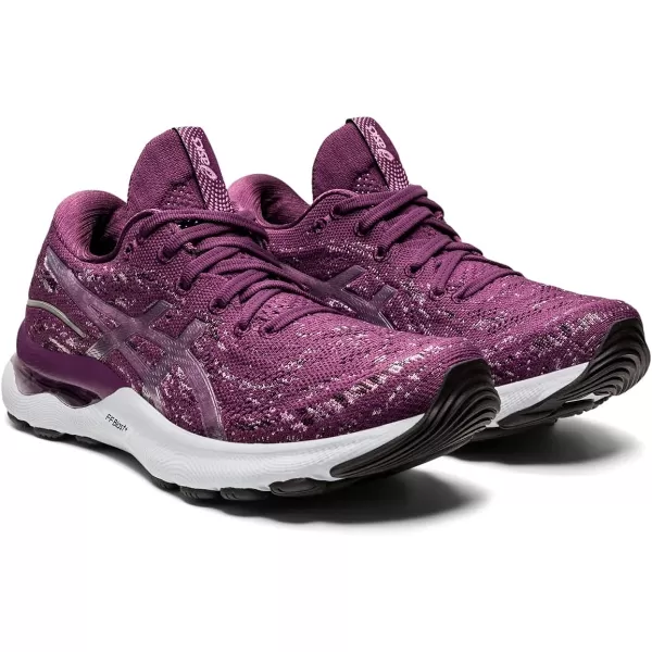 imageASICS Womens GelNimbus 24 Mesh Knit Running ShoesDeep PlumRosequartz