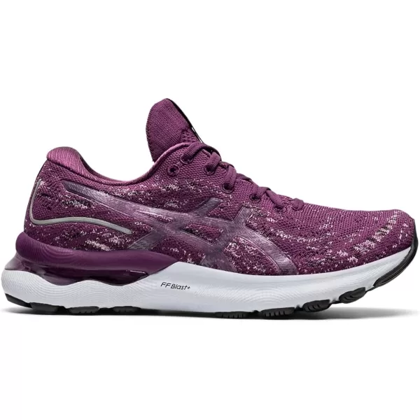 imageASICS Womens GelNimbus 24 Mesh Knit Running ShoesDeep PlumRosequartz