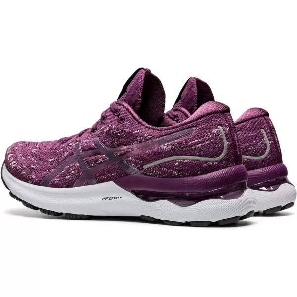 imageASICS Womens GelNimbus 24 Mesh Knit Running ShoesDeep PlumRosequartz