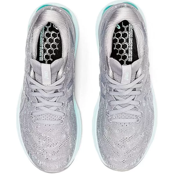imageASICS Womens GelNimbus 24 Mesh Knit Running ShoesSheet RockPiedmont Grey