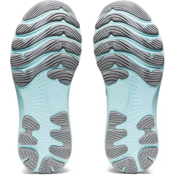 imageASICS Womens GelNimbus 24 Mesh Knit Running ShoesSheet RockPiedmont Grey