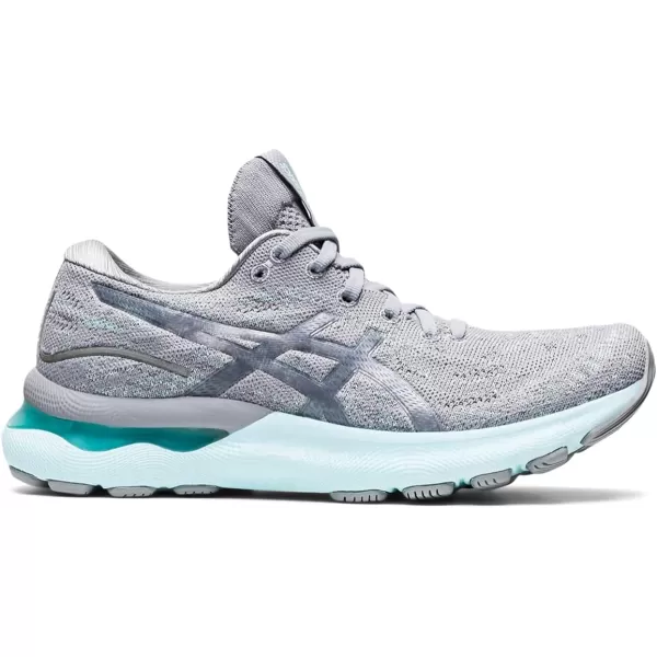 imageASICS Womens GelNimbus 24 Mesh Knit Running ShoesSheet RockPiedmont Grey