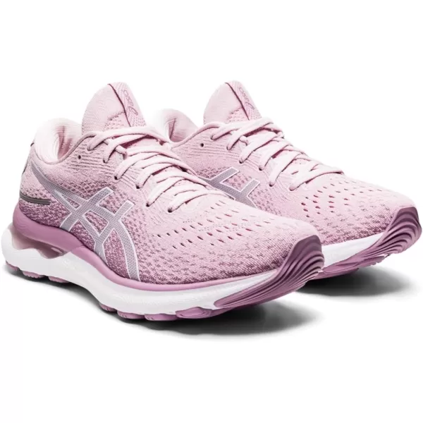 imageASICS Womens GelNimbus 24 Running ShoesBarely RoseWhite