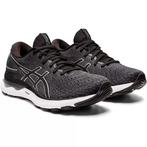 imageASICS Womens GelNimbus 24 Running ShoesBlackPure Silver
