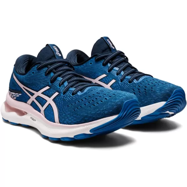 imageASICS Womens GelNimbus 24 Running ShoesFrench BlueBarely Rose