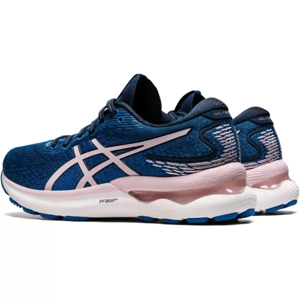 imageASICS Womens GelNimbus 24 Running ShoesFrench BlueBarely Rose