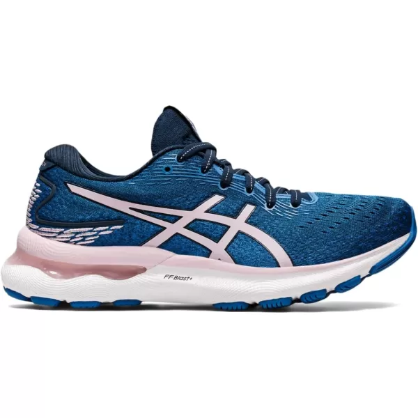 imageASICS Womens GelNimbus 24 Running ShoesFrench BlueBarely Rose