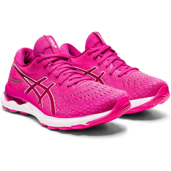 imageASICS Womens GelNimbus 24 Running ShoesFuchsia RedWhite