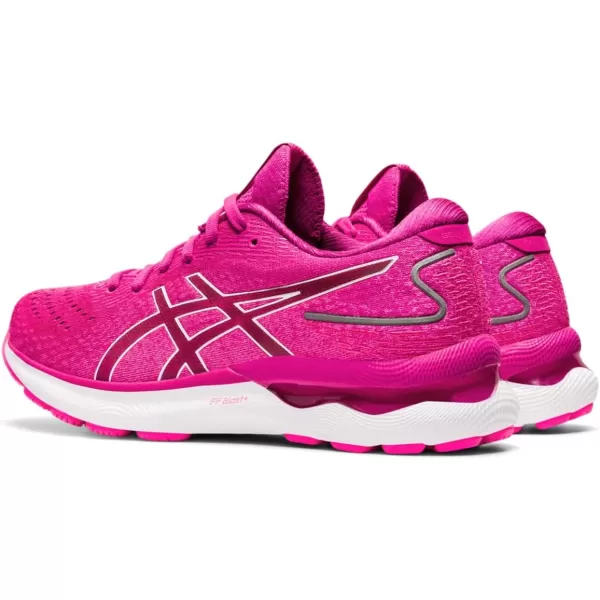 imageASICS Womens GelNimbus 24 Running ShoesFuchsia RedWhite