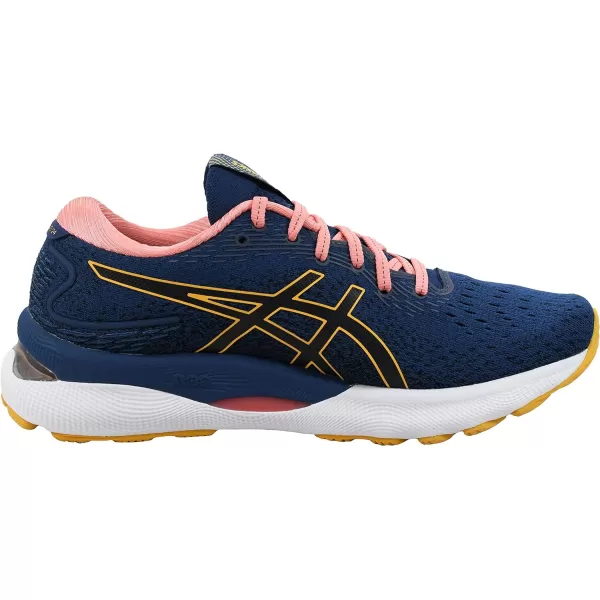 imageASICS Womens GelNimbus 24 Running ShoesMidnight BlueTiger Yellow
