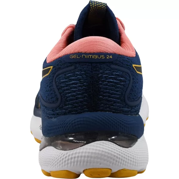 imageASICS Womens GelNimbus 24 Running ShoesMidnight BlueTiger Yellow