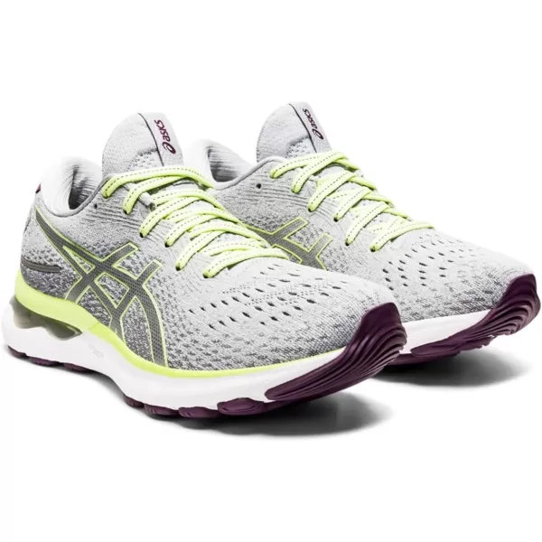 imageASICS Womens GelNimbus 24 Running ShoesPiedmont GreyLime Green