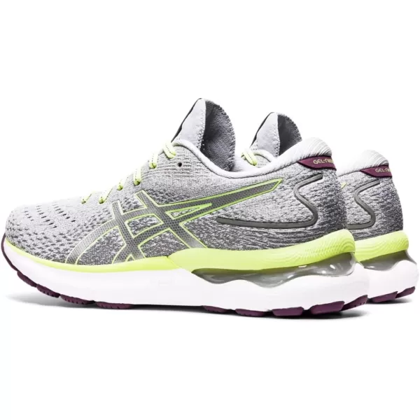 imageASICS Womens GelNimbus 24 Running ShoesPiedmont GreyLime Green