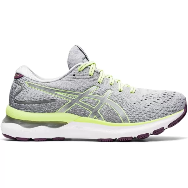 imageASICS Womens GelNimbus 24 Running ShoesPiedmont GreyLime Green
