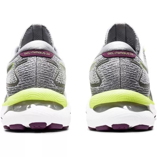 imageASICS Womens GelNimbus 24 Running ShoesPiedmont GreyLime Green