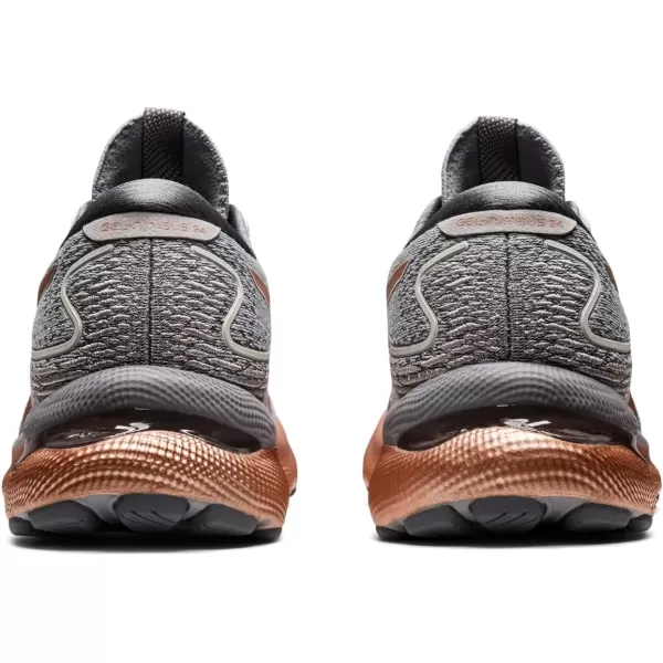 imageASICS Womens GelNimbus 24 Running ShoesPiedmont GreyRose Gold