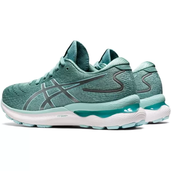 imageASICS Womens GelNimbus 24 Running ShoesSageClear Blue