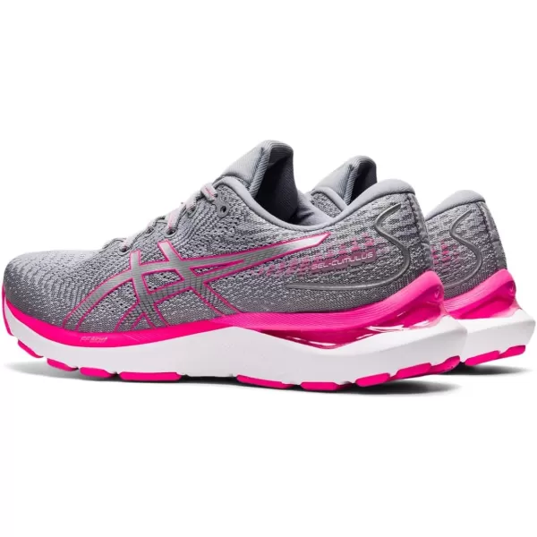 imageASICS Womens GelNimbus 24 Running ShoesSheet RockPink Glo