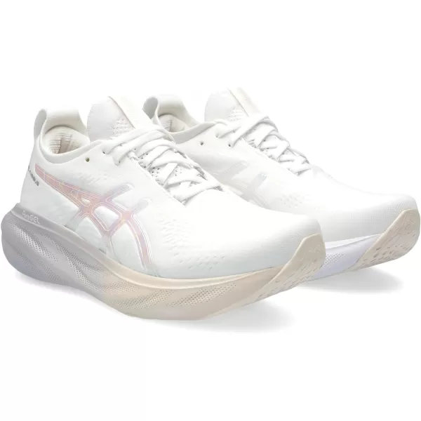 imageASICS Womens GelNimbus 25 Platinum Running ShoesWhiteRose Dust