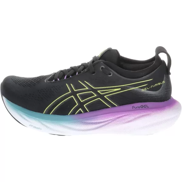 imageASICS Womens GelNimbus 25 Running ShoesBlack Glow Yellow