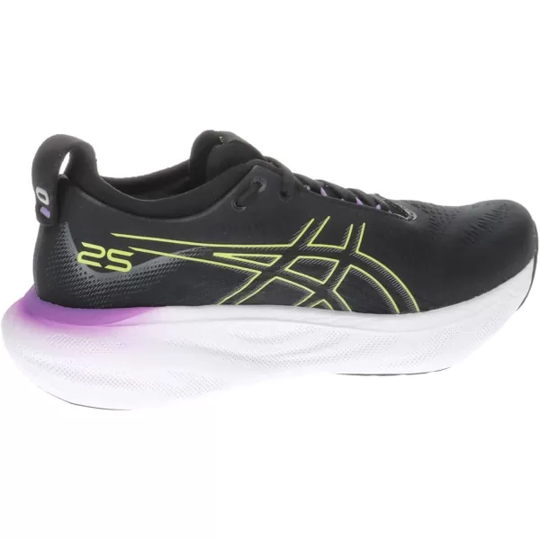 imageASICS Womens GelNimbus 25 Running ShoesBlack Glow Yellow