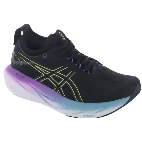 imageASICS Womens GelNimbus 25 Running ShoesBlack Glow Yellow