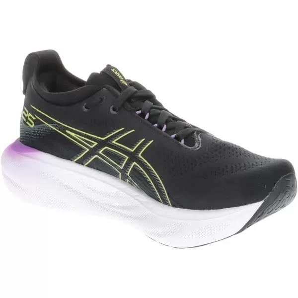 imageASICS Womens GelNimbus 25 Running ShoesBlack Glow Yellow