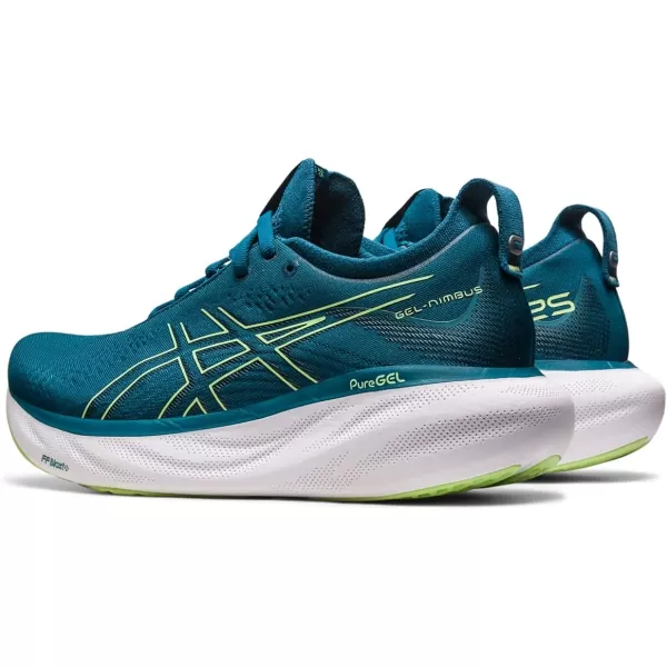 imageASICS Womens GelNimbus 25 Running ShoesInk TealLime Green