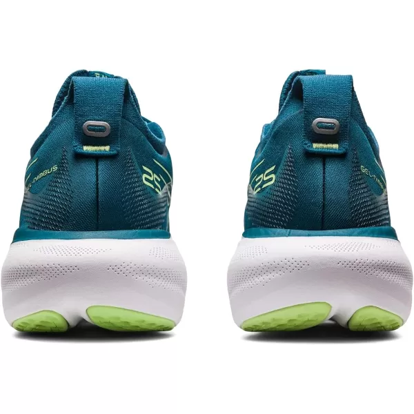 imageASICS Womens GelNimbus 25 Running ShoesInk TealLime Green