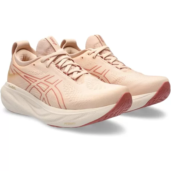 imageASICS Womens GelNimbus 25 Running ShoesPale ApricotLight Garnet