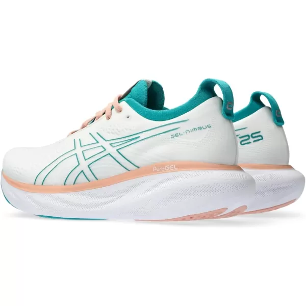 imageASICS Womens GelNimbus 25 Running ShoesWhiteLapis