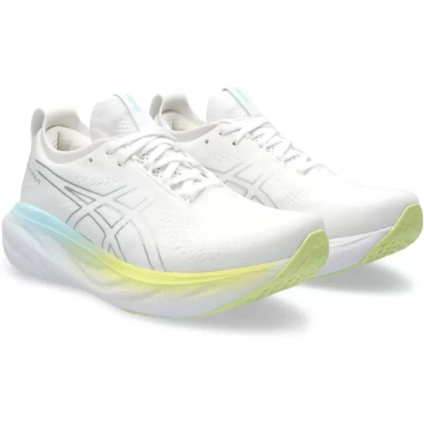 imageASICS Womens GelNimbus 25 Running ShoesWhitePure Silver