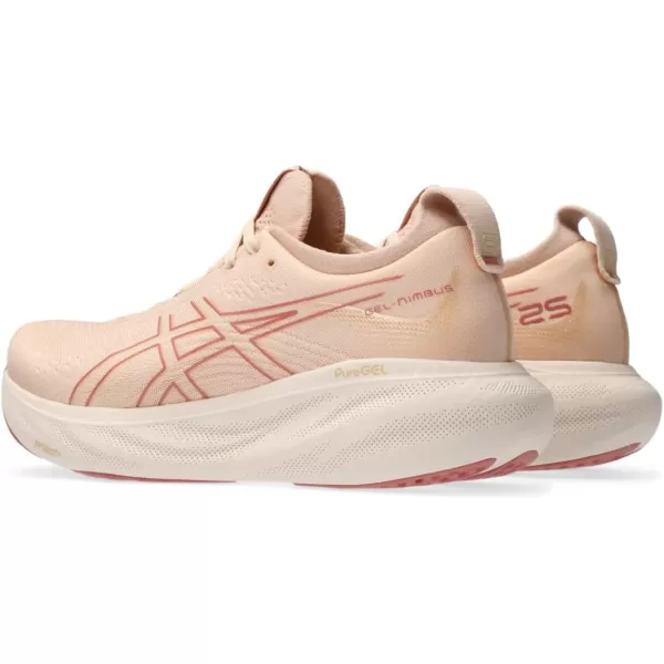 imageASICS Womens GelNimbus 25 RunningPale ApricotLight Garnet