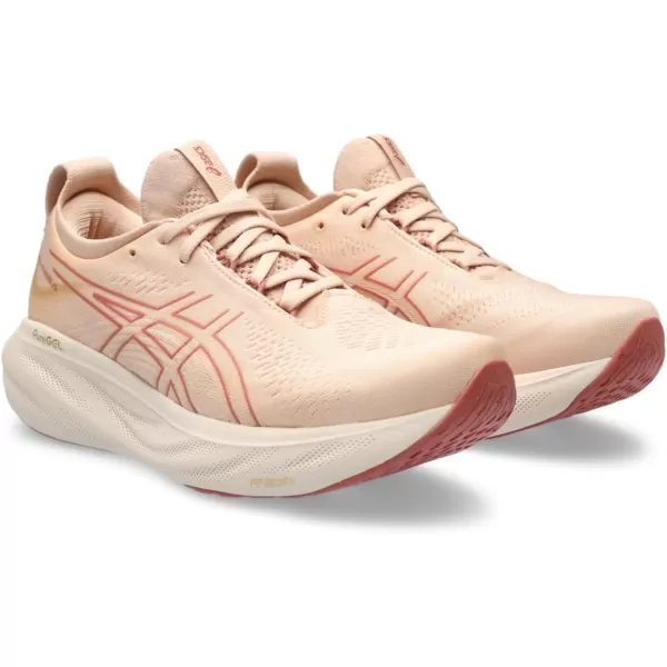 imageASICS Womens GelNimbus 25 RunningPale ApricotLight Garnet