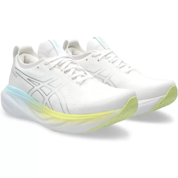 imageASICS Womens GelNimbus 25 RunningWhitePure Silver