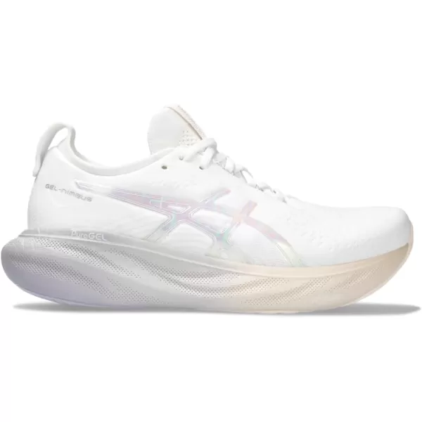 imageASICS Womens GelNimbus 25 RunningWhiteRose Dust