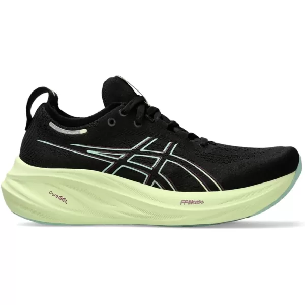 imageASICS Womens GelNimbus 26 Running ShoeBlackCool Matcha