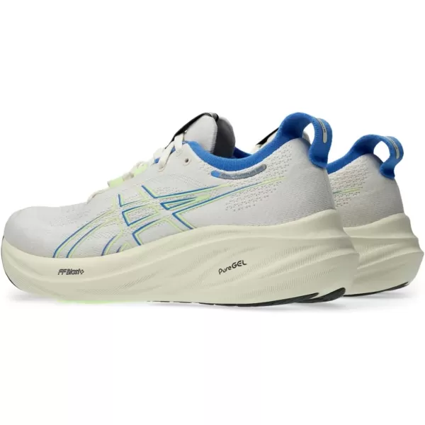 imageASICS Womens GelNimbus 26 Running ShoeCreamBlue Coast