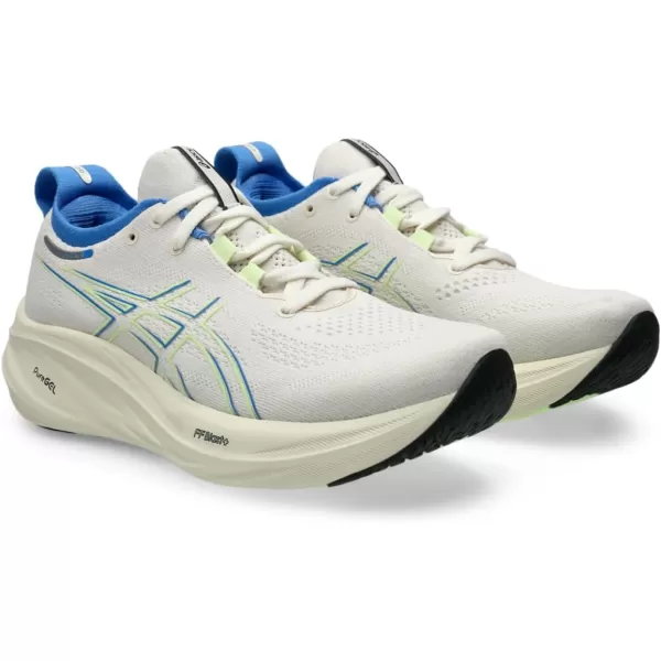 imageASICS Womens GelNimbus 26 Running ShoeCreamBlue Coast
